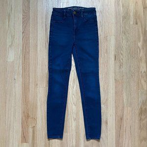 AE Sky High Dark Wash Skinny Jean
